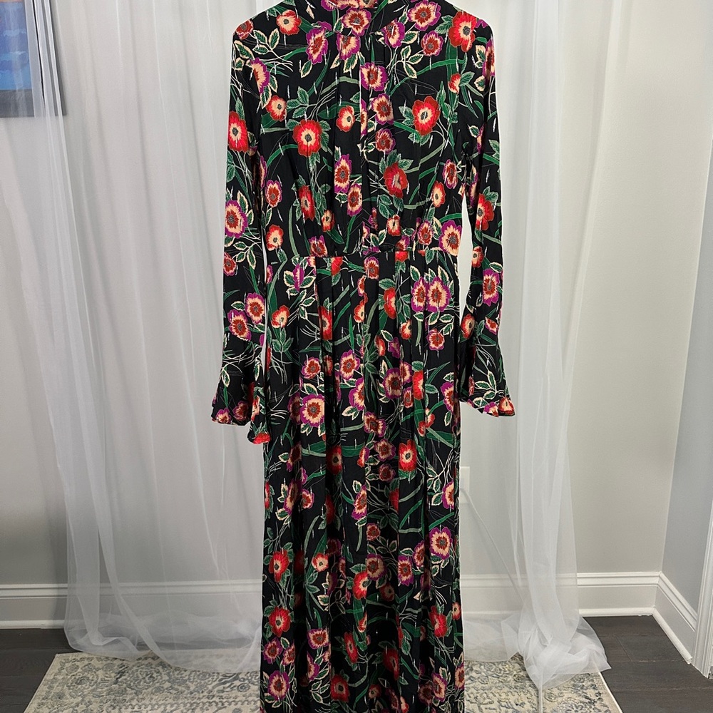 Misa Los Angeles Kora Floral Long Sleeve Maxi Dress Sz M -NWT